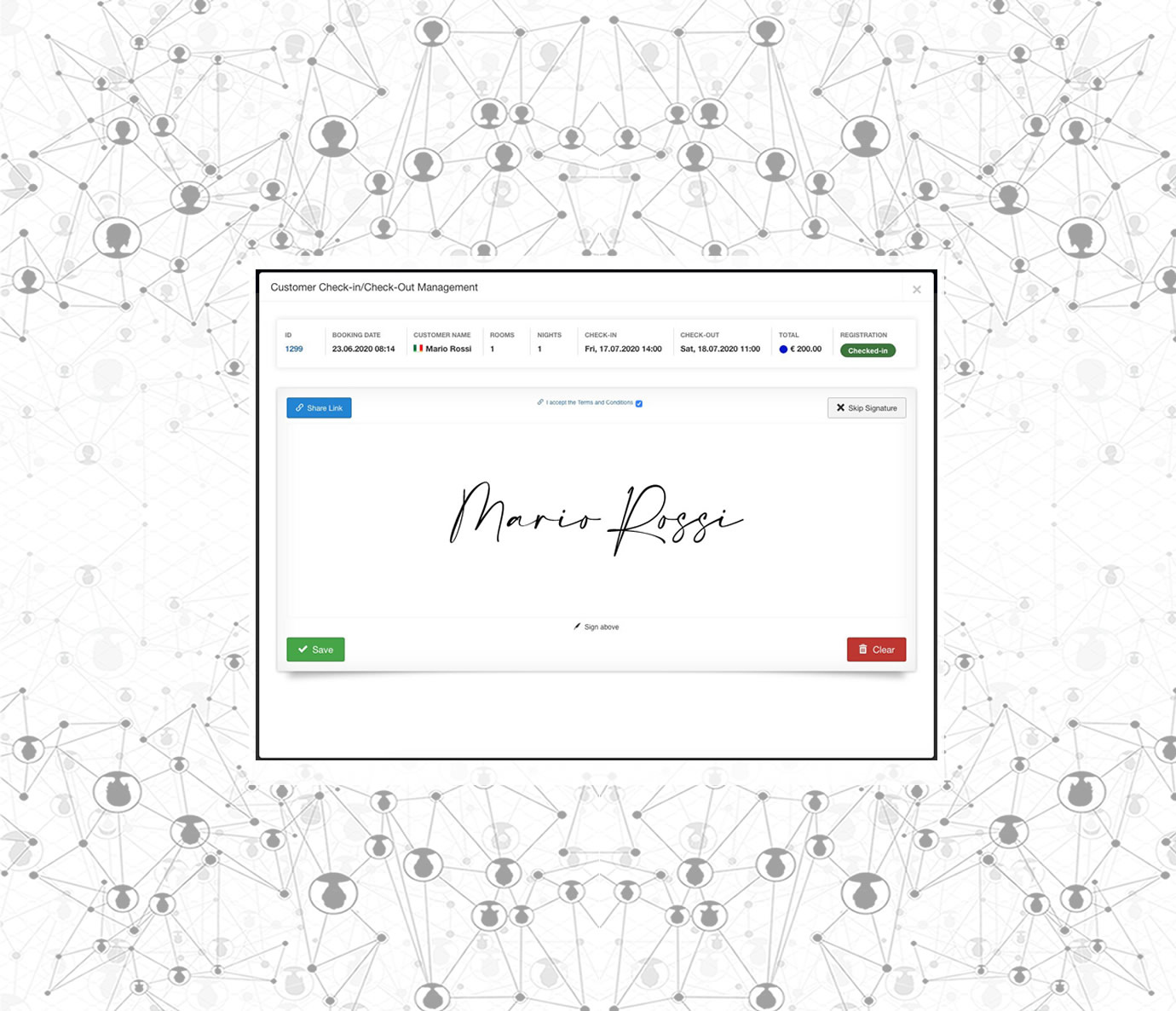 Guests registration
